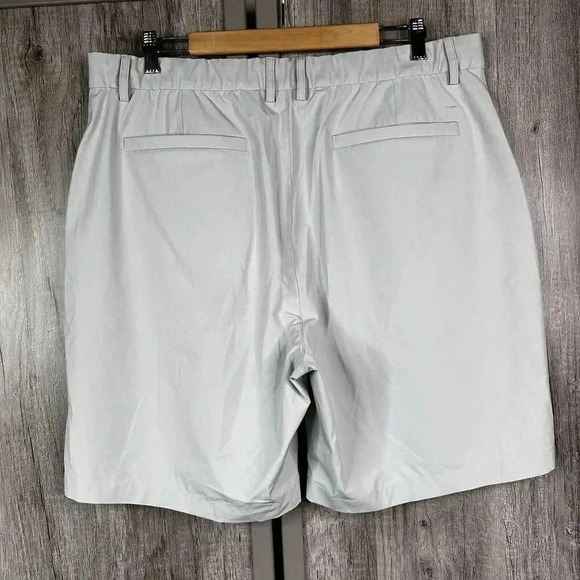 Brady Mens Short Chino Flat Front Gold Pickleball Light Grey Color Size 38 - Picture 2 of 9